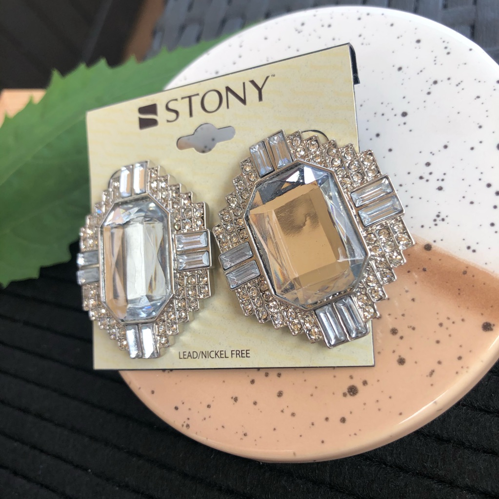 Large Rhinestone Statement Earrings